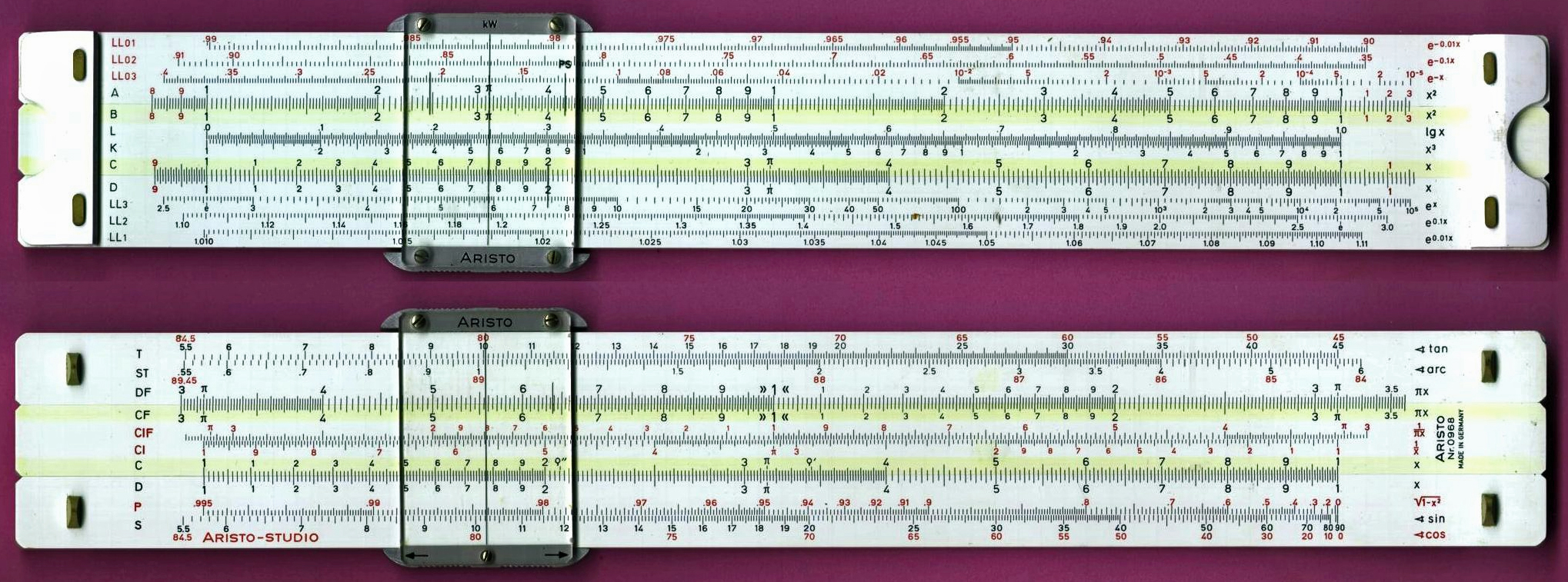 Aristo 0968 Studio Technical/Log-Log two-tone (ver. 1)