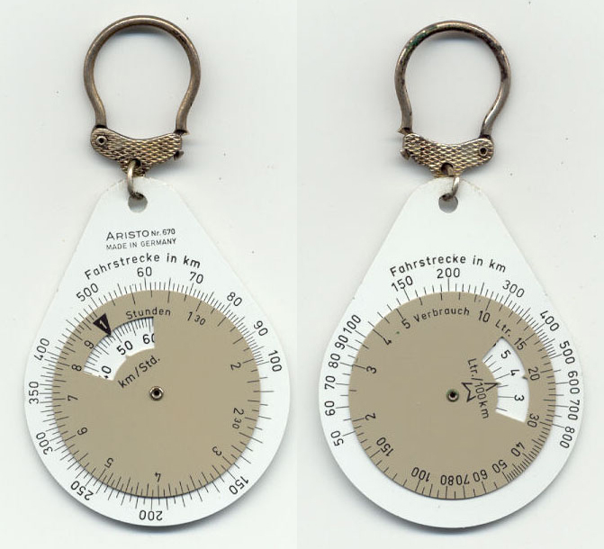 Aristo 670 Pocket Keyring/Time-Speed-Distance travel calculator