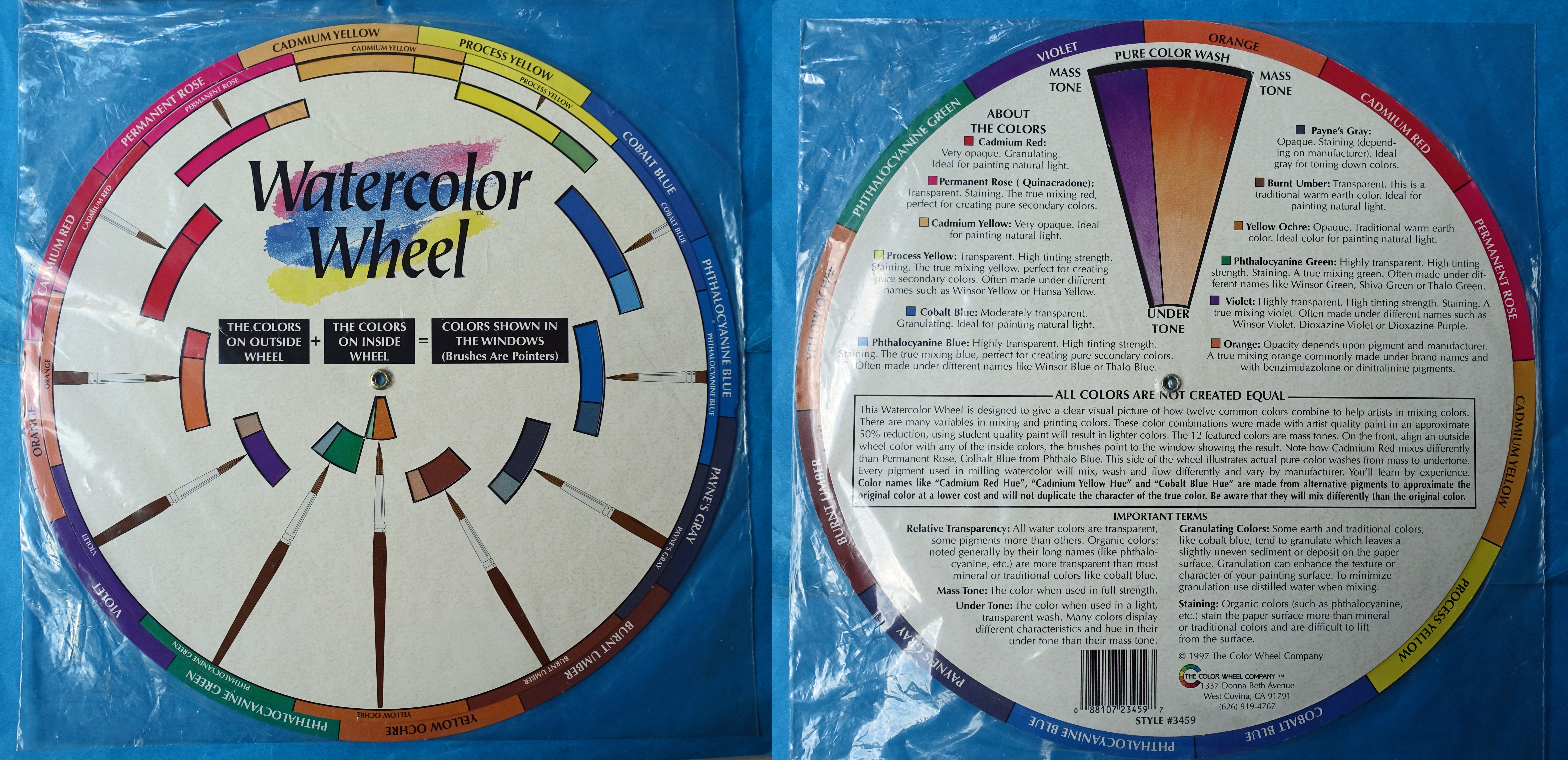 Color Wheel  Company 3459 Watercolor Wheel Desktop Colour Mixing