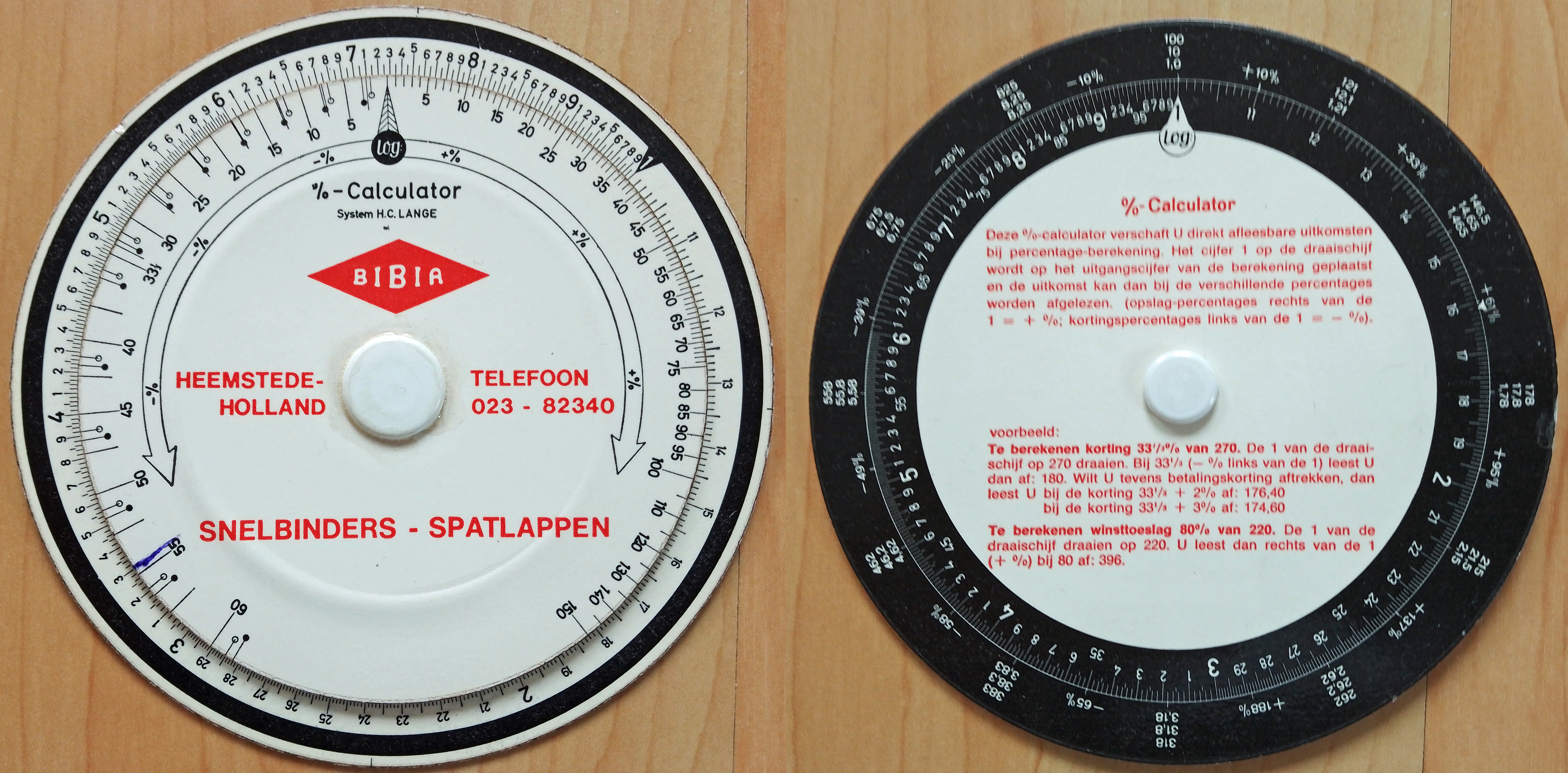 H.C. Lange Log% - Calculator Pocket Retail