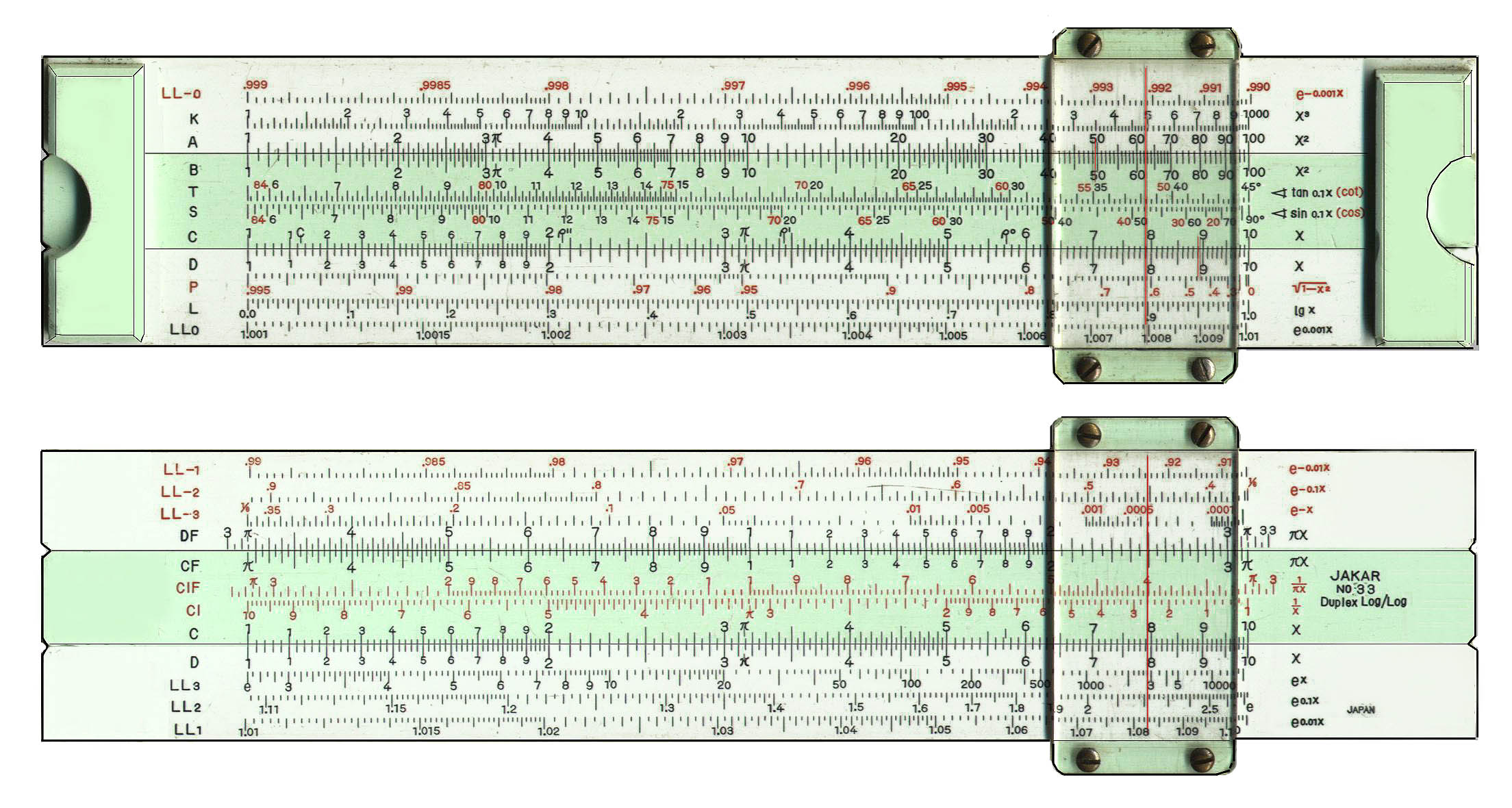 Jakar 33 Pocket Log-Log two-tone