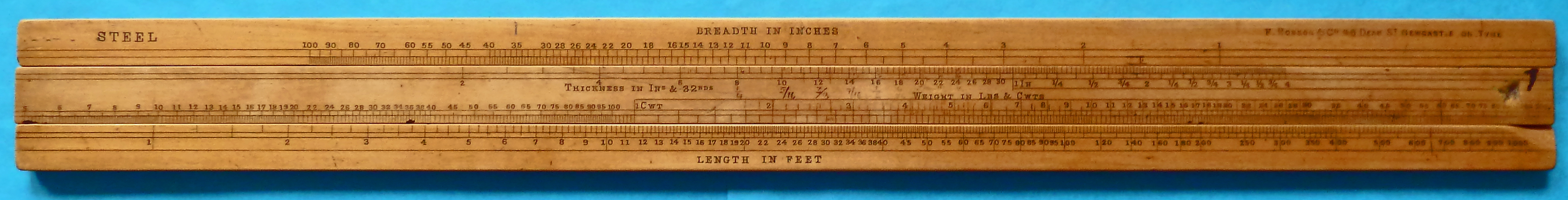 Robson & Co., F. NoName Steel & Iron Weight Calculator