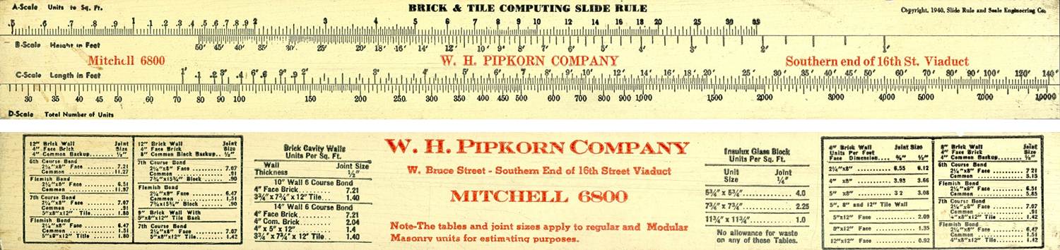 Slide Rule and Scale Engineering Co. W.H. Pipkorn