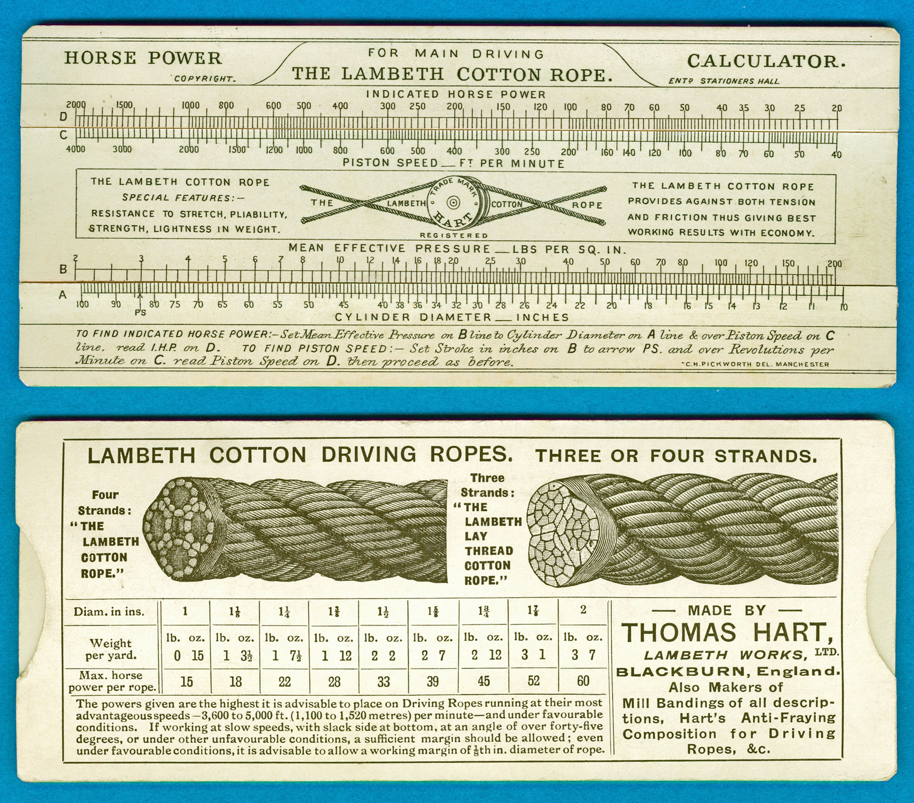 Thomas Hart Lambeth Horse Power Calculator