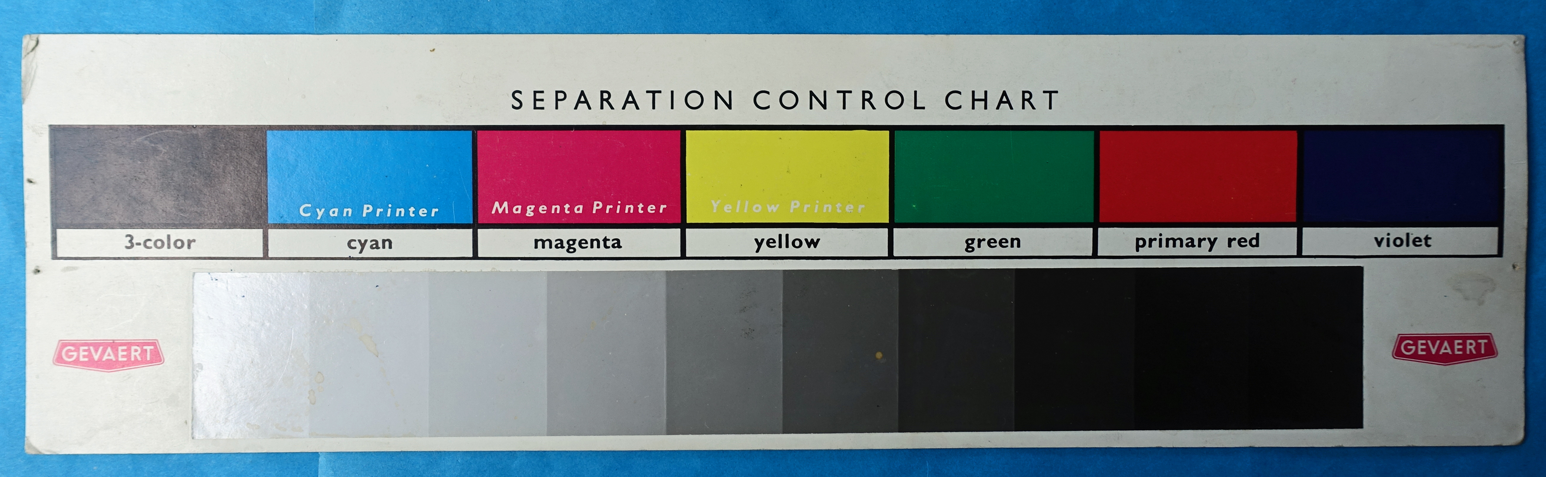 Unknown 1246 Gevaert Separation Control Chart Colour Separation